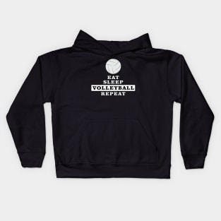 Eat, Sleep, Volleyball, Repeat Kids Hoodie